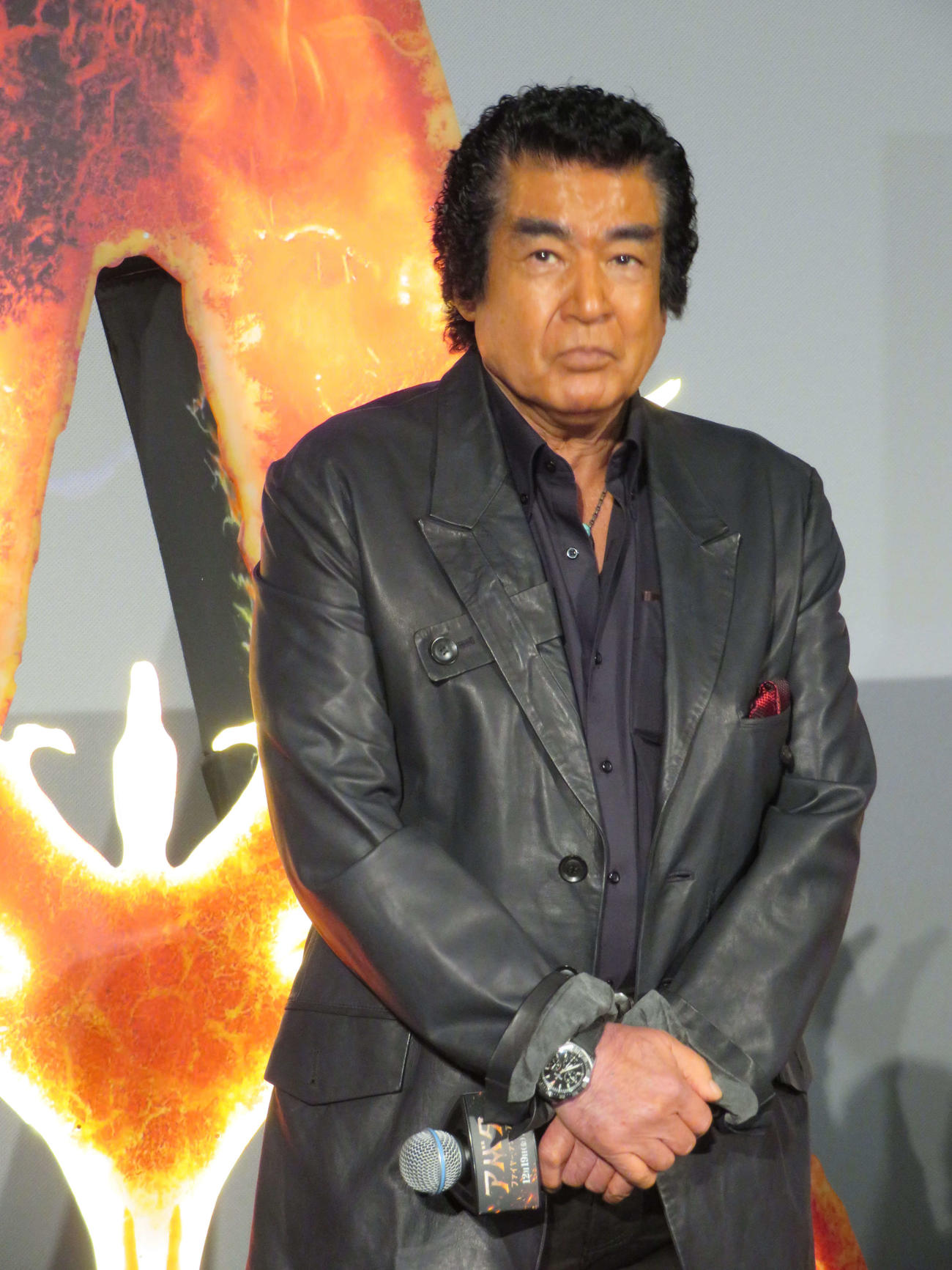 「アバター：ファイヤー・アンド・アッシュ」公開記念舞台あいさつに登壇した藤岡弘、（撮影・村上幸将）