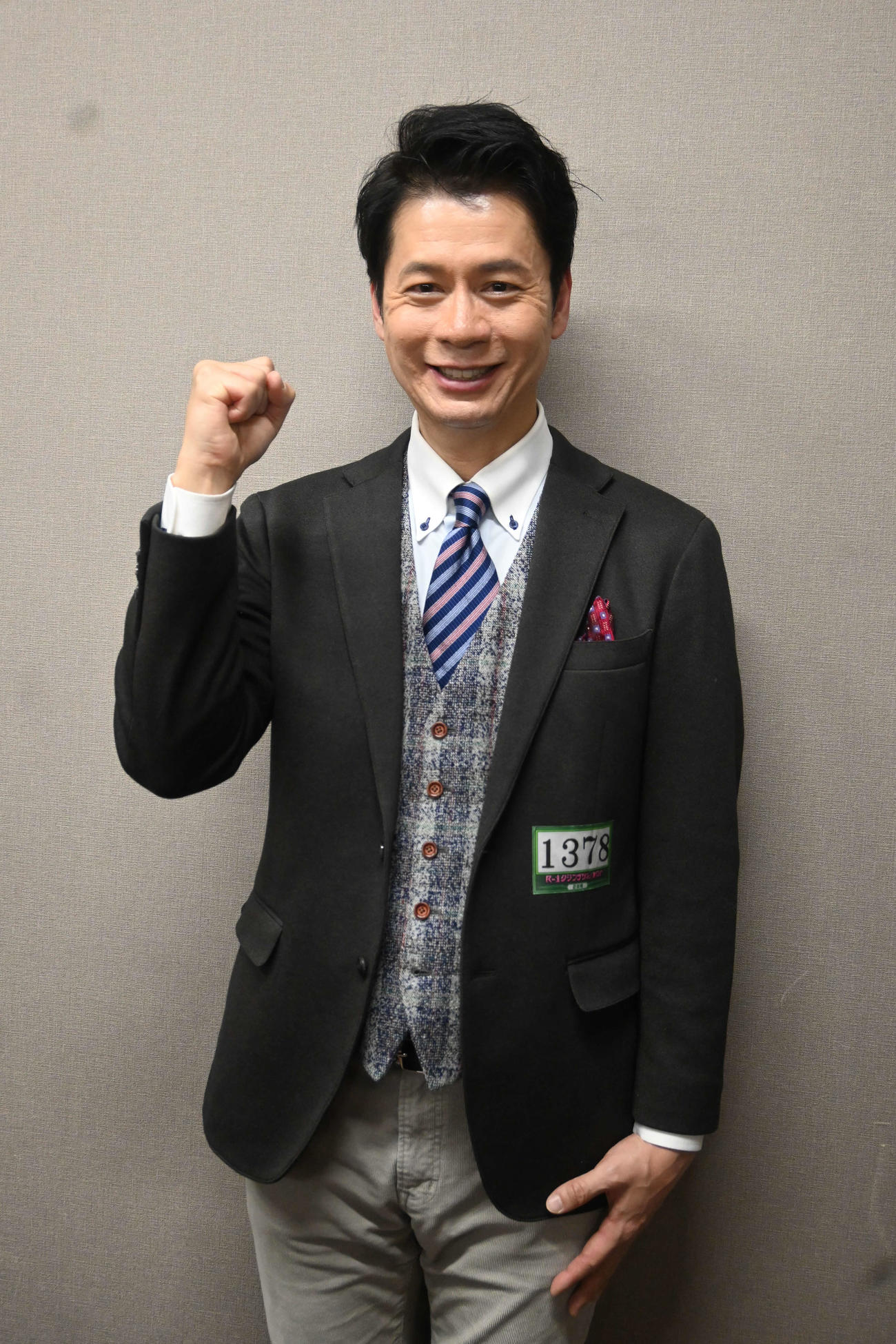 R－1グランプリ2回戦に出場したフリーアナウンサーの石井亮次（撮影・松浦隆司）