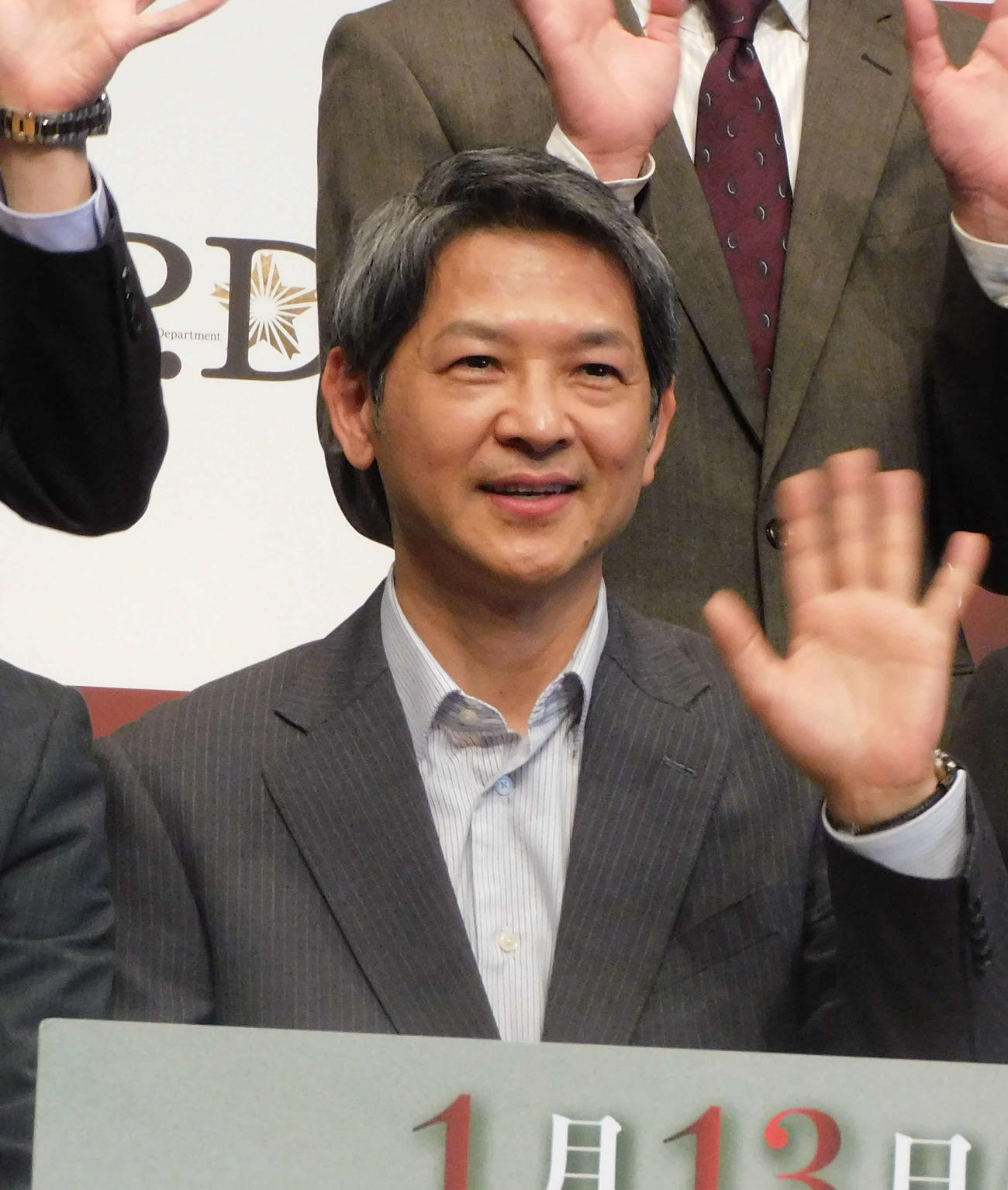「東京P．D．　警視庁広報2係」の制作発表に登壇した緒形直人（撮影・寺本吏輝）