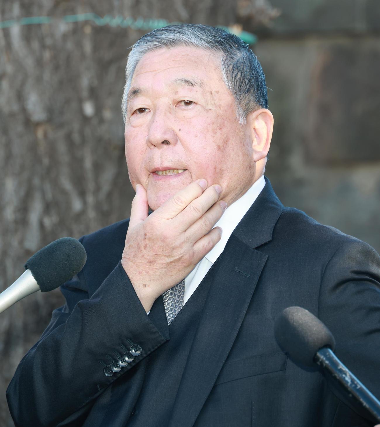 海老名香葉子さんとの思い出を語る徳光和夫アナウンサー（撮影・中島郁夫）