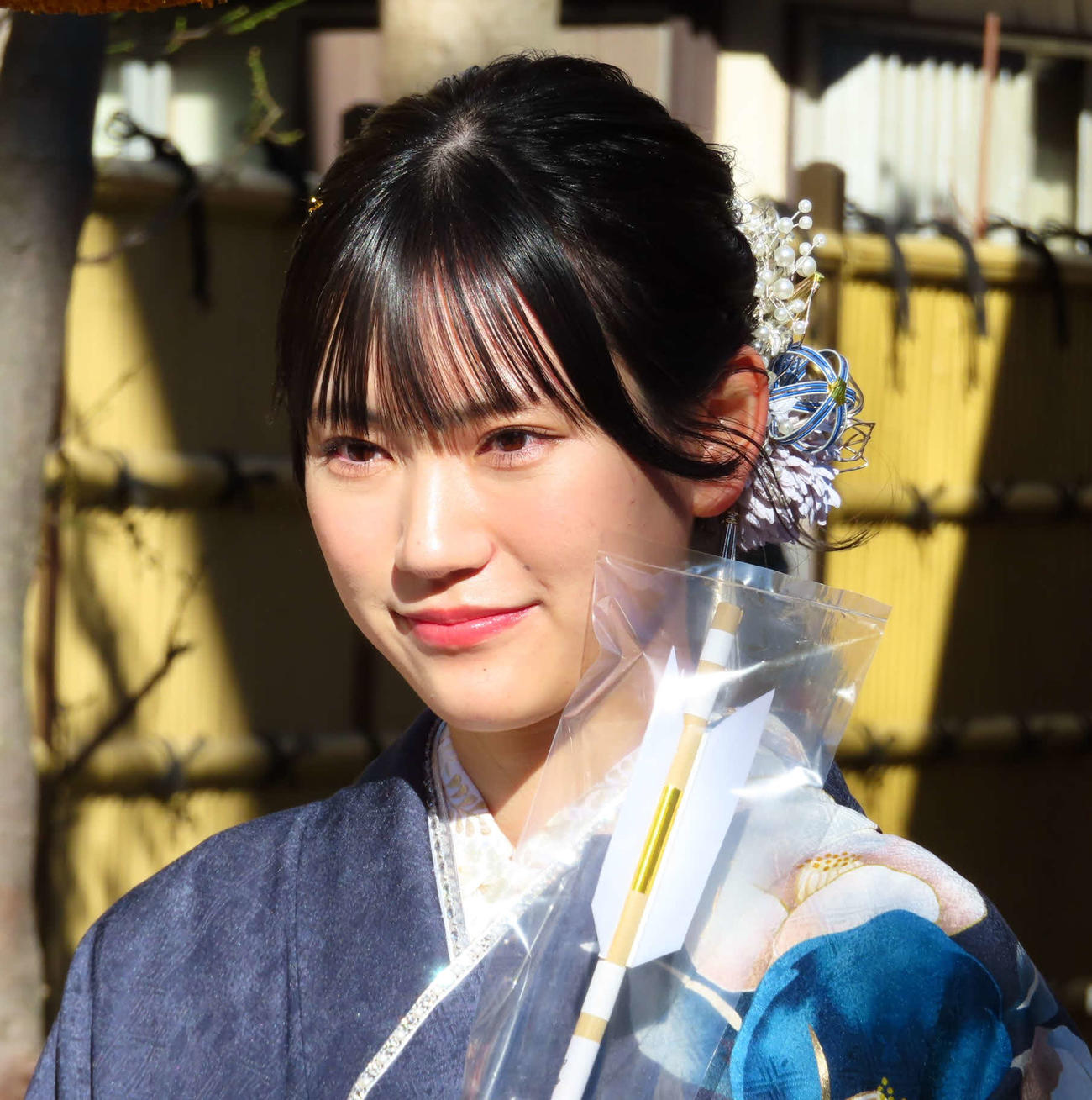 気象神社で成人式と晴天祈願を行った柳堀花怜