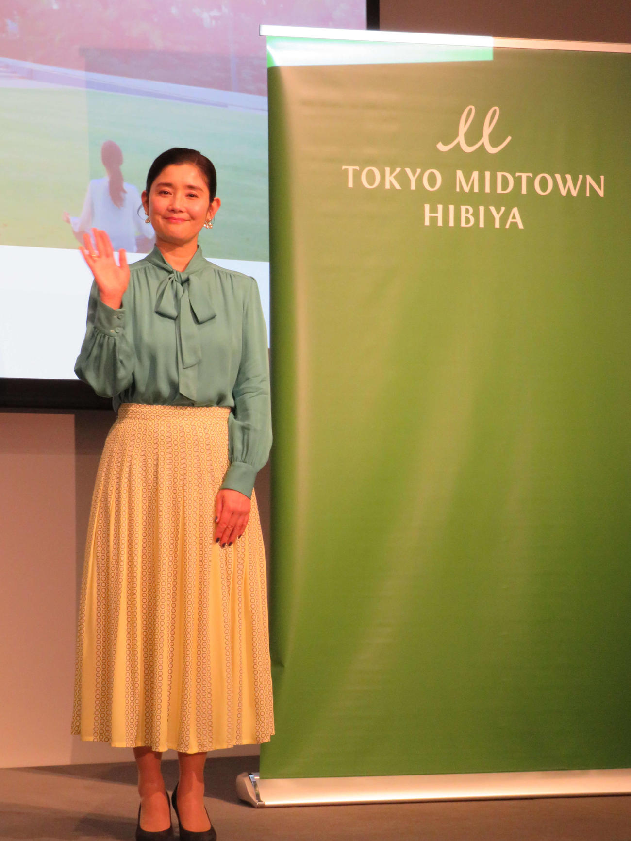 「美しく生きる」シンポジウムに出席した石田ひかり（撮影・村上幸将）