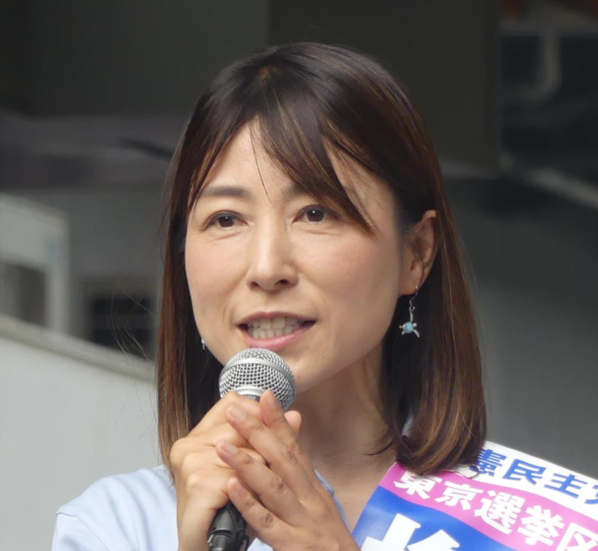 立憲民主党の塩村文夏参院議員（2025年7月6日撮影）