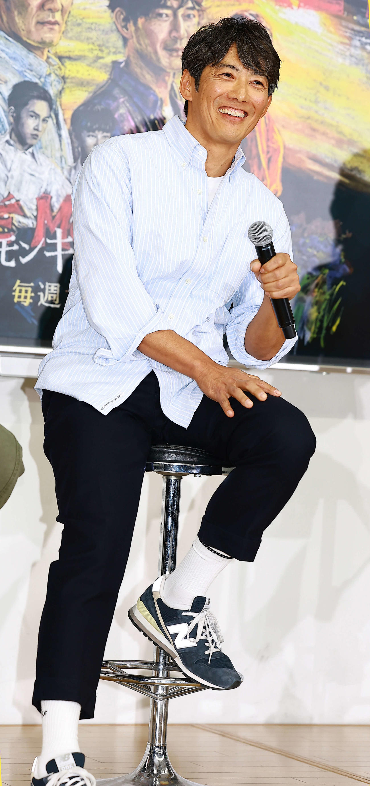 フジテレビのドラマ「ラムネモンキー」制作発表会見に登場した反町隆史（撮影・野上伸悟）