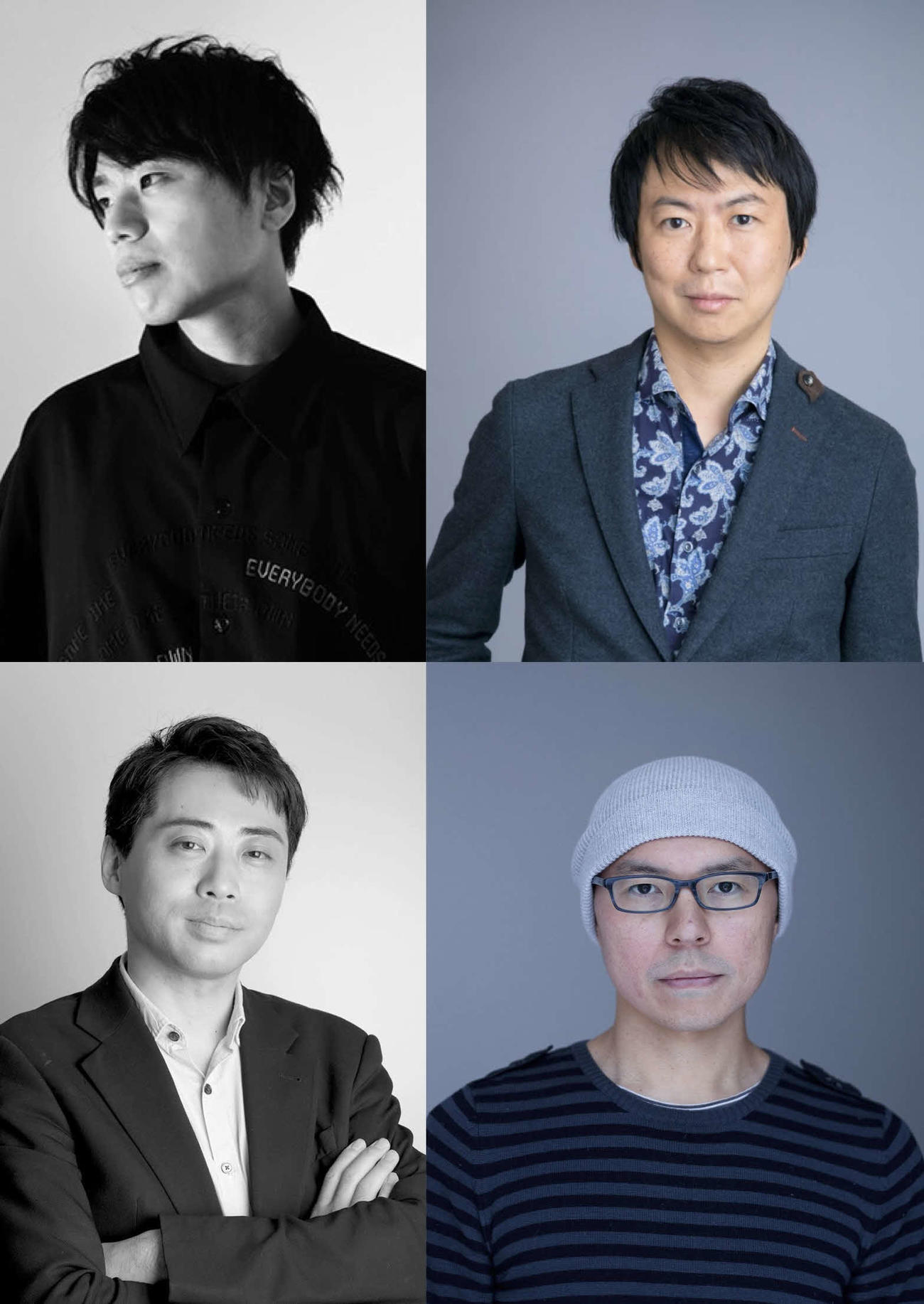 「WORLD AI FILM FESTIVAL 2026 in KYOTO」で審査員を務める、上段左からWAIFF日本代表の和田亮一氏、櫻井大樹氏、下段左から齋藤優一郎氏、乙一氏