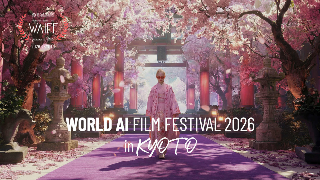 世界初・世界最大級のAI映画祭「WORLD AI FILM FESTIVAL」のインターナショナル・パートナーとして、3月12、13日に京都市で開催される「－2026 in KYOTO」