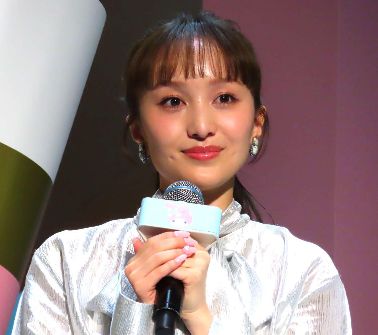 「好きにすなおに生きてみる展　WITH MY MELODY」プレス発表会に登壇した百田夏菜子