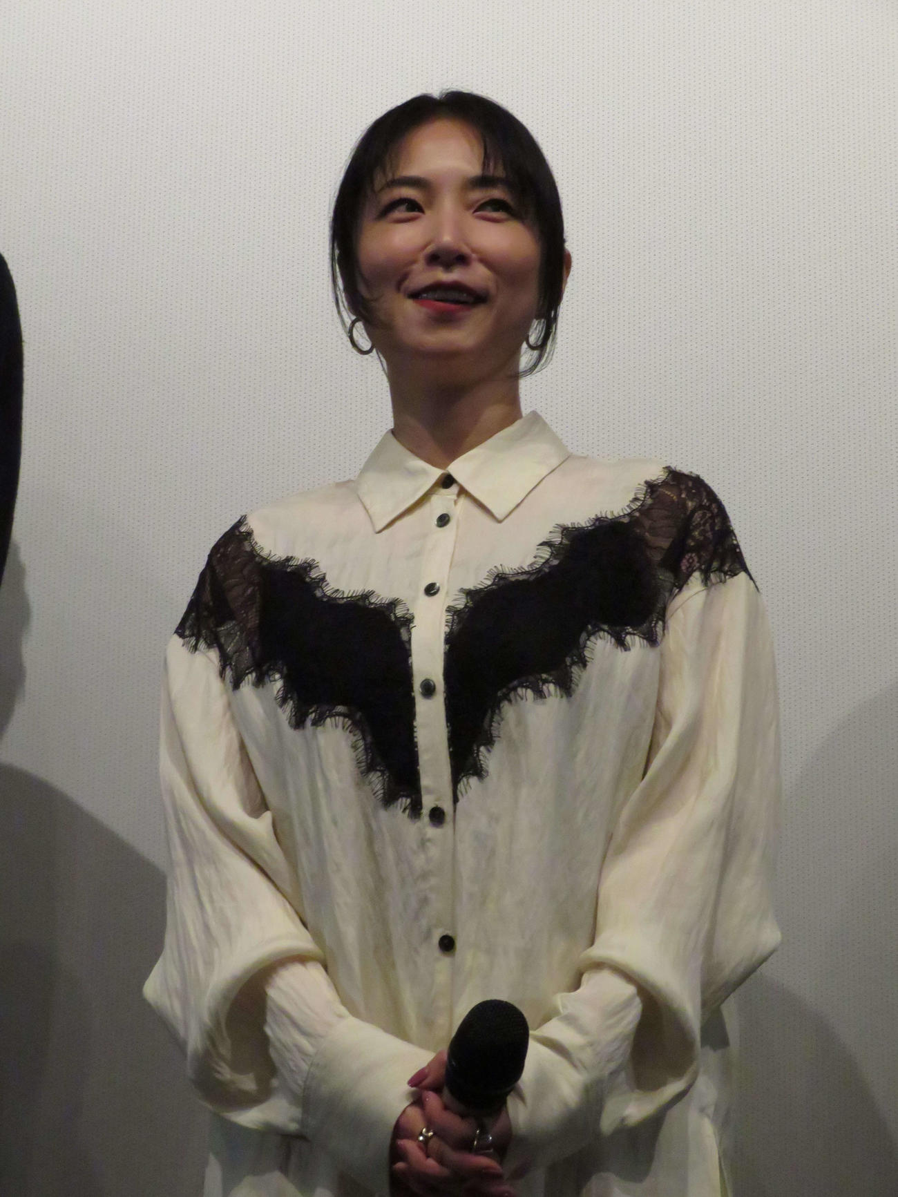 「MIRRORLIAR FILMS Season8」公開直前舞台あいさつに登壇したMEGUMI（撮影・村上幸将）