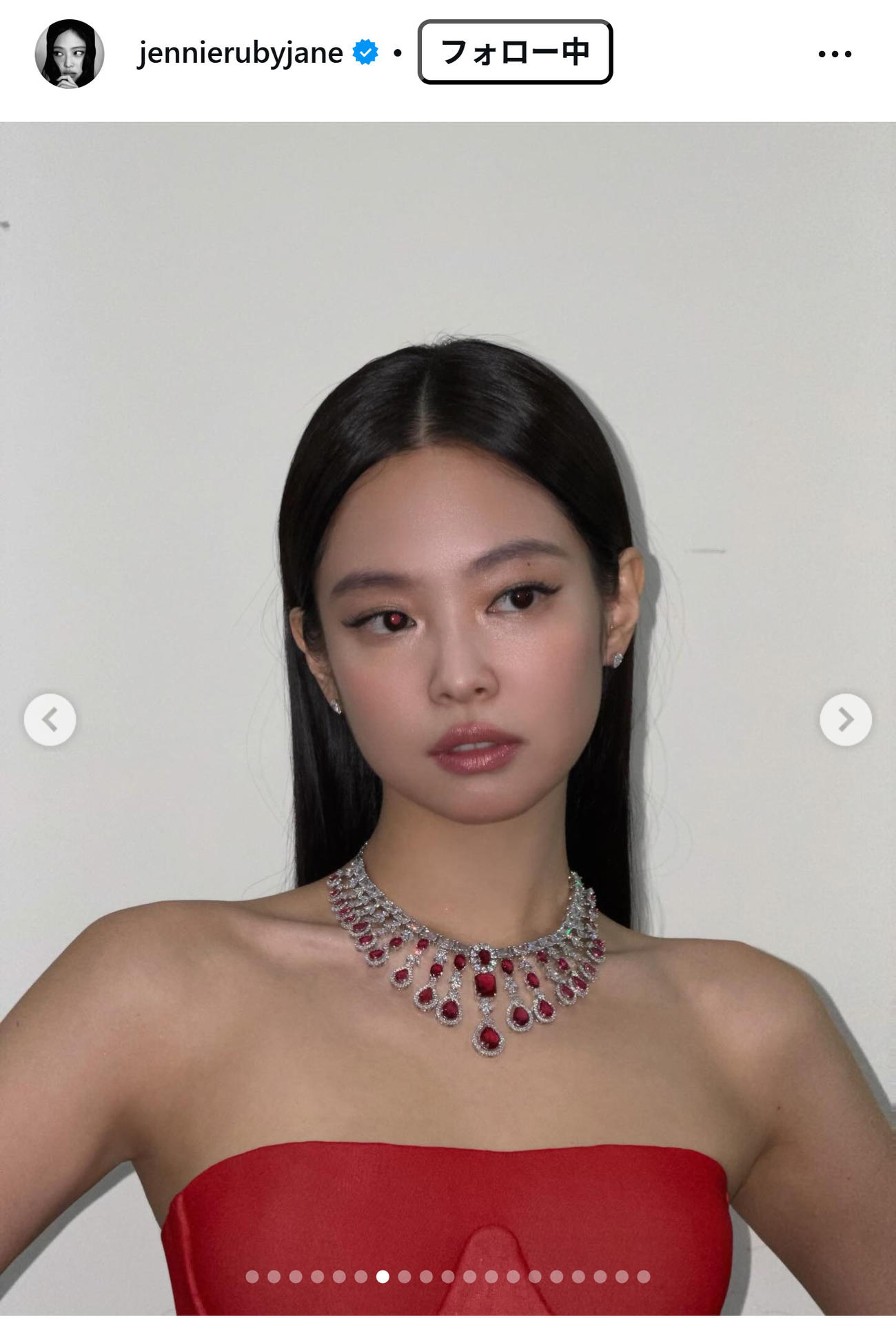 BLACKPINK・JENNIEのインスタグラムから