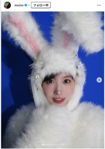 TWICEモモ、「ガチ可愛すぎる」白ウサギMVコスチュームショット公開