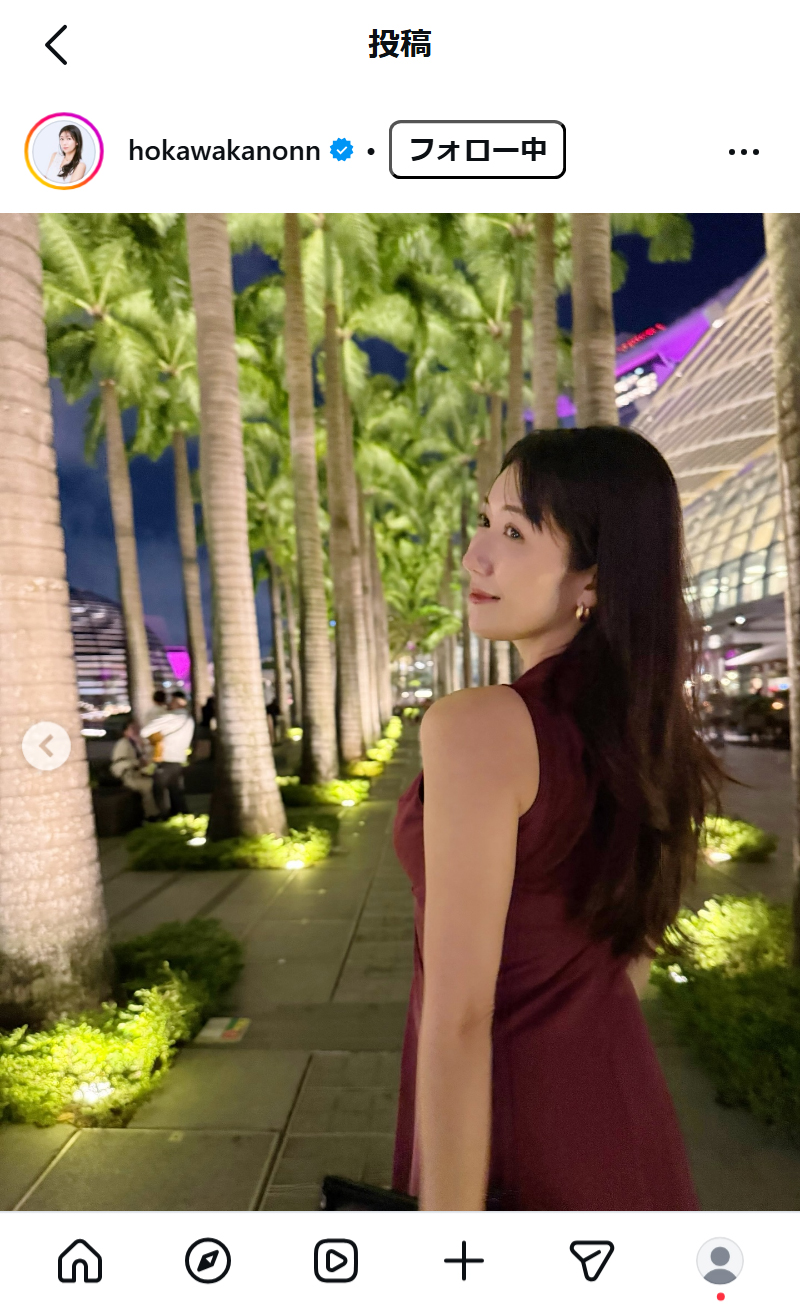 穂川果音さんのインスタグラムから