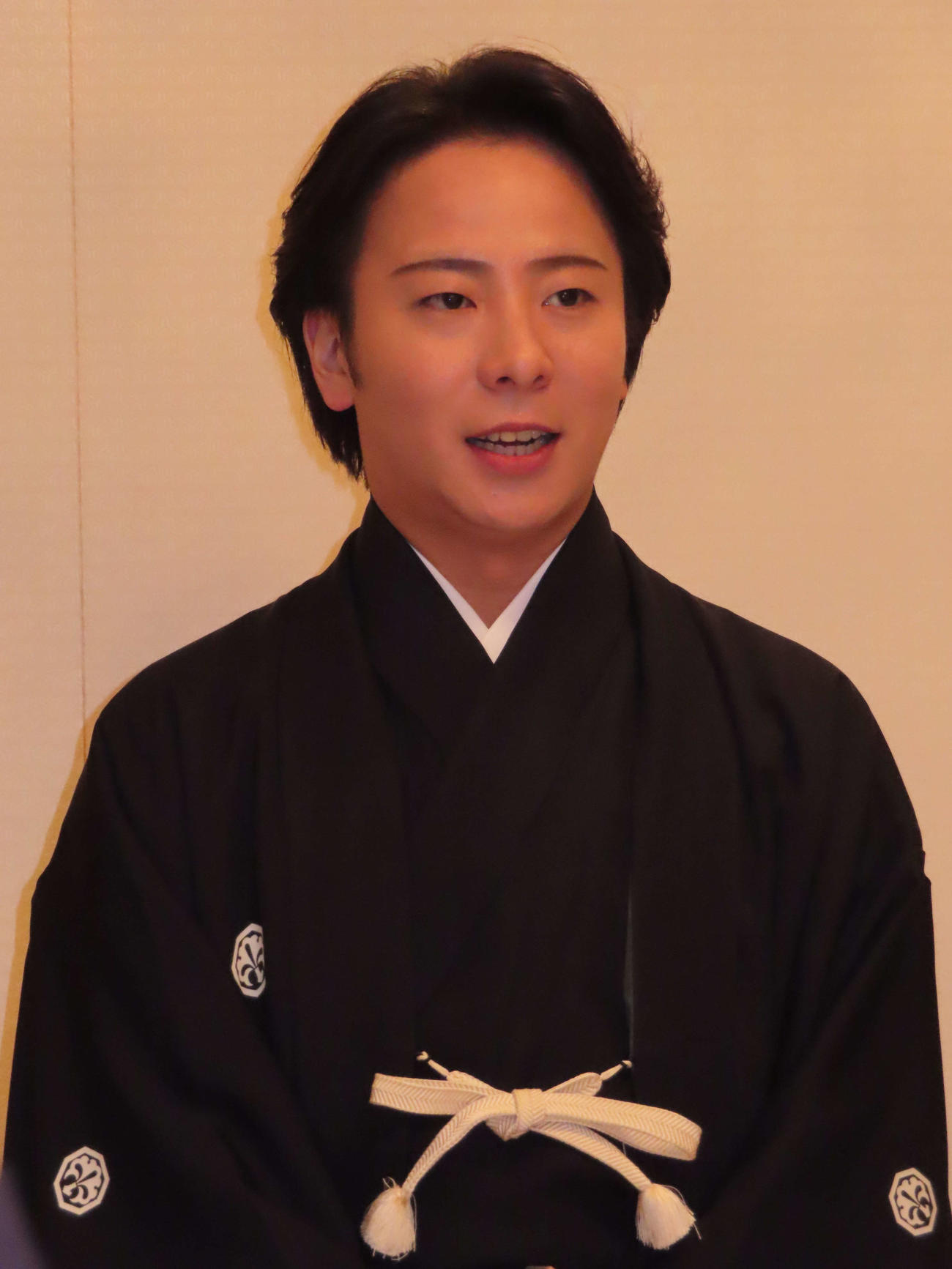 初代中村舞鶴襲名に向け取材会を行った中村鶴松（26年1月撮影）