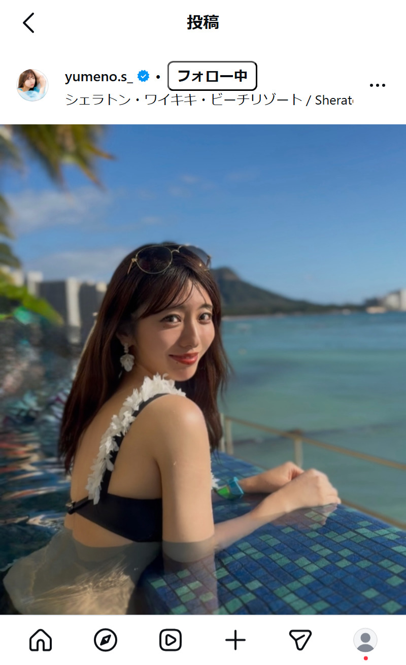 白戸ゆめののインスタグラムから