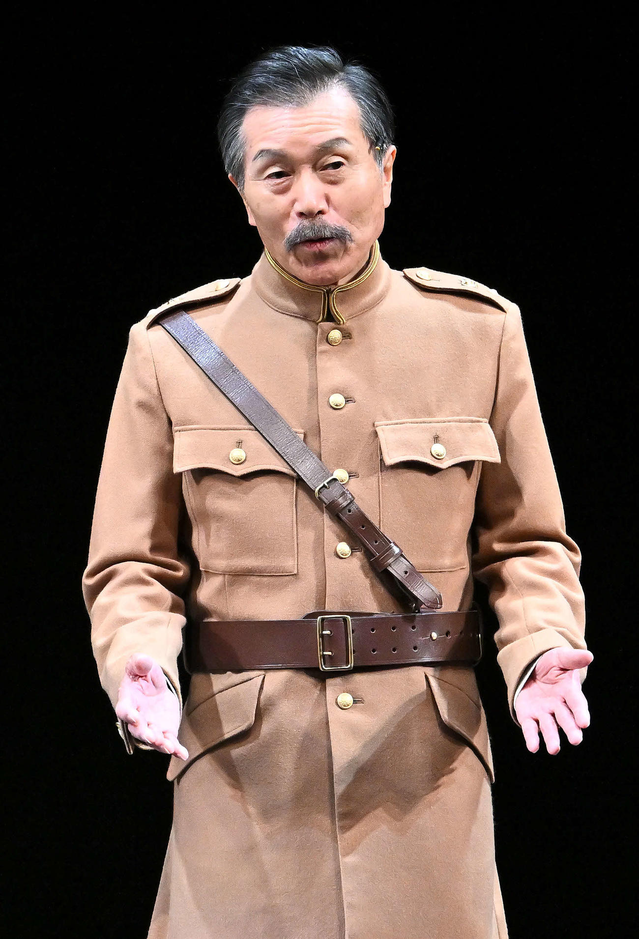 取材会で質問に答える平田満（撮影・滝沢徹郎）