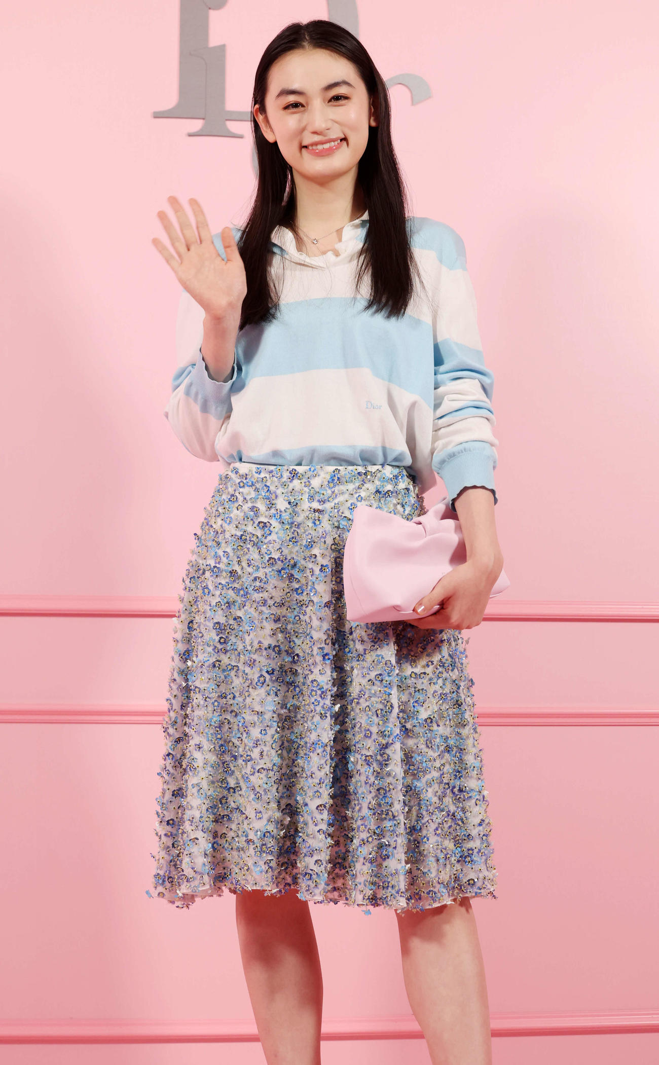 「ディオール・アディクト・キャンデイ・ショップ」オープニングプレビューに登場した八木莉可子（撮影・浅見桂子）
