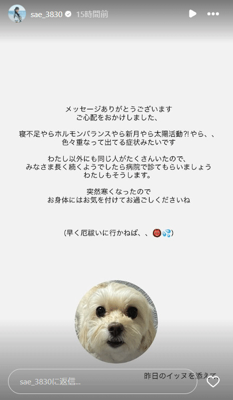宮澤佐江のインスタグラムから