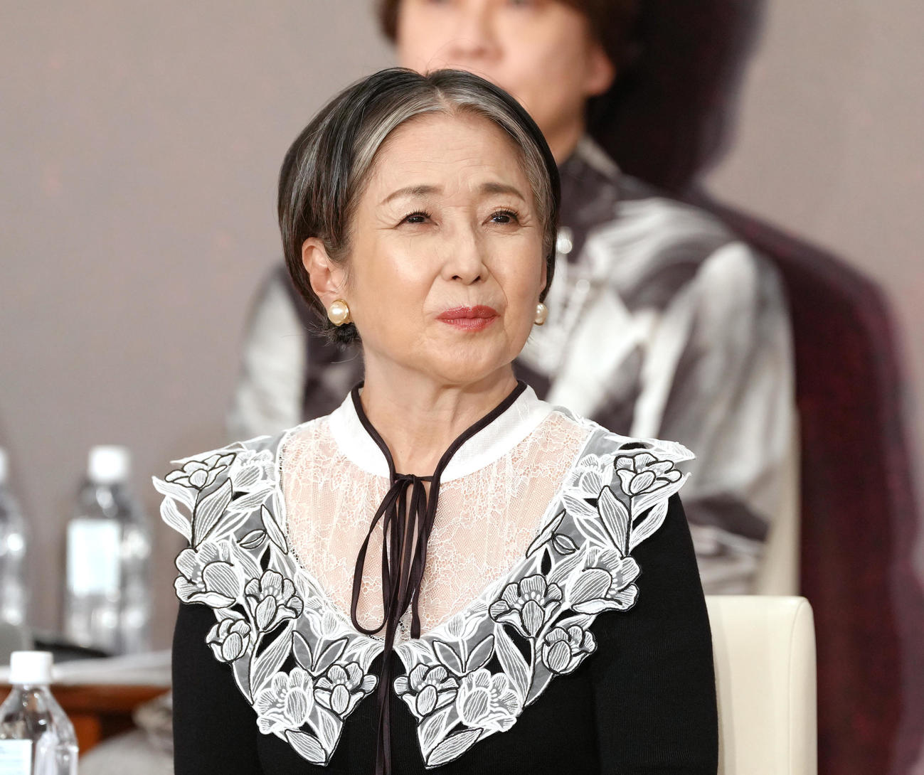会見に登壇した竹下景子（撮影・足立雅史）