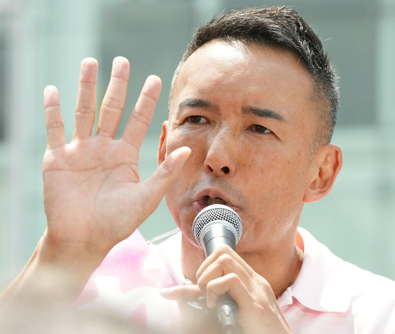 れいわ新選組の山本太郎代表（2025年7月3日撮影）