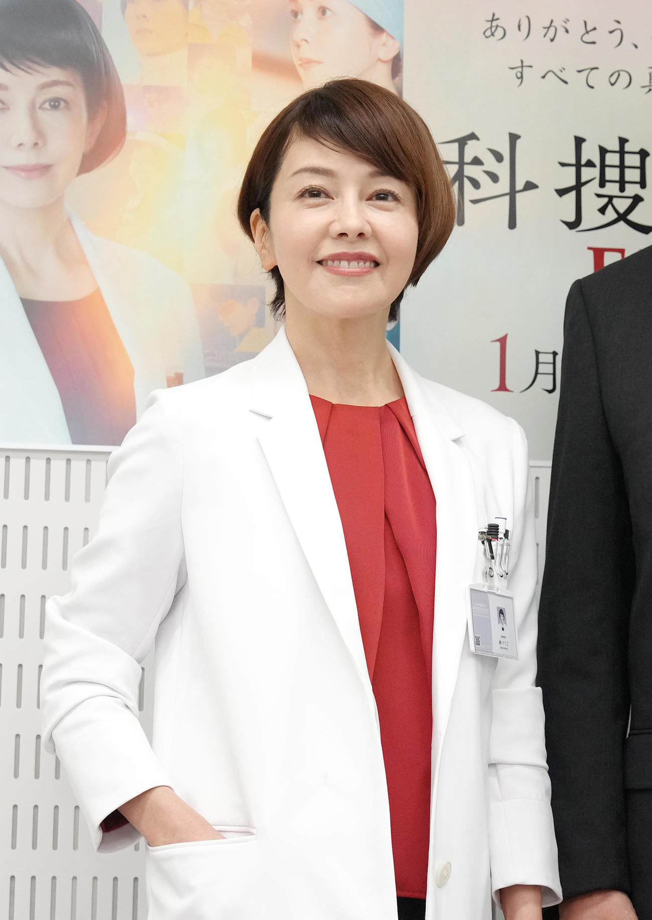 笑顔を見せる沢口靖子（撮影・足立雅史）