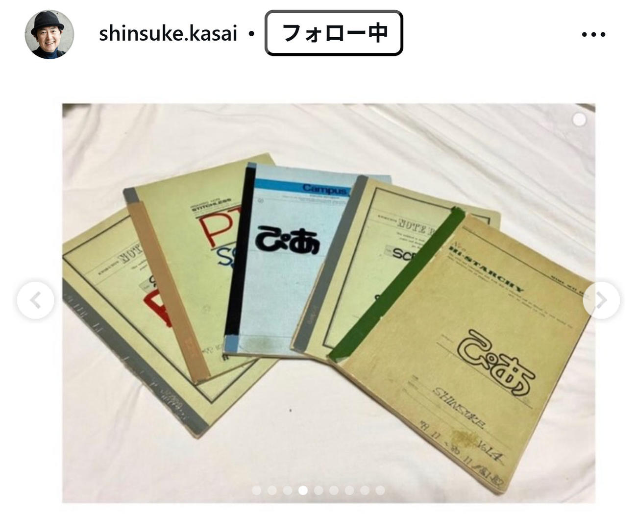 笠井信輔のインスタグラムから