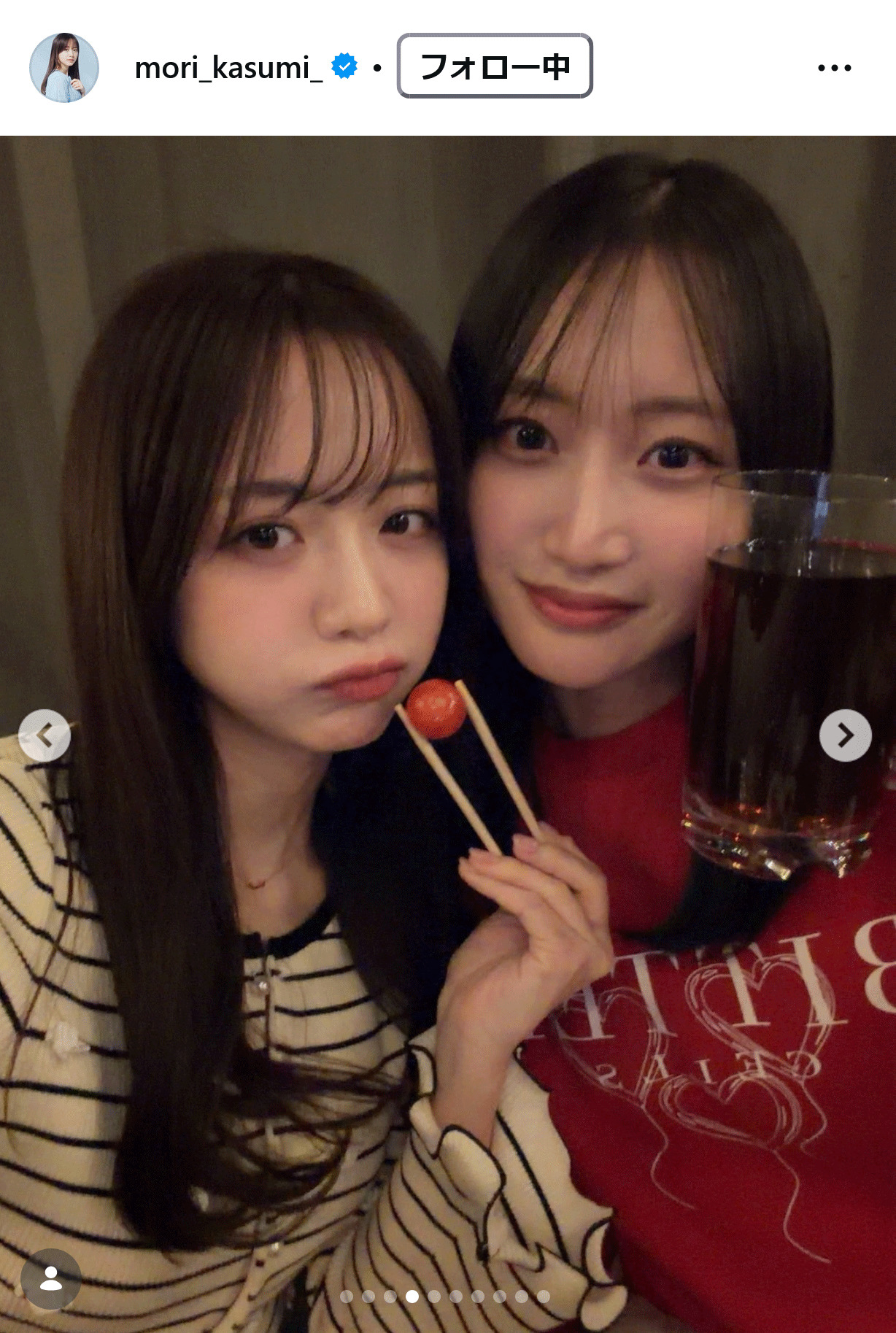 森香澄のインスタグラムから