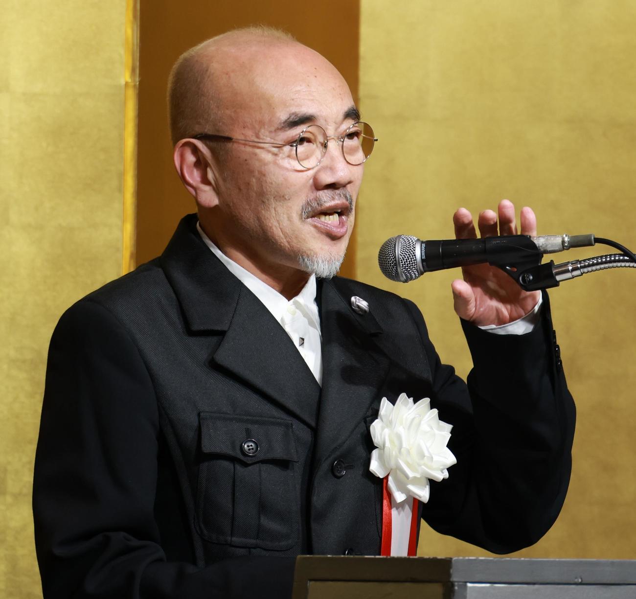 第60回紀伊國屋演劇賞個人賞を受賞した竹中直人（撮影・中島郁夫）