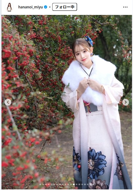 花乃衣美優のインスタグラムから