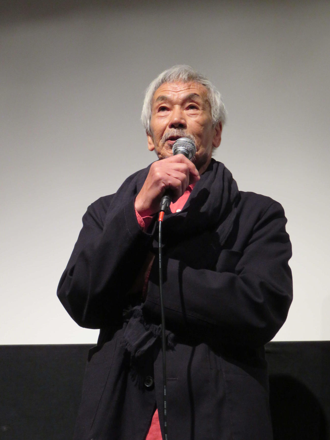 映画「黒の牛」初日舞台あいさつに登壇した田中泯（撮影・村上幸将）