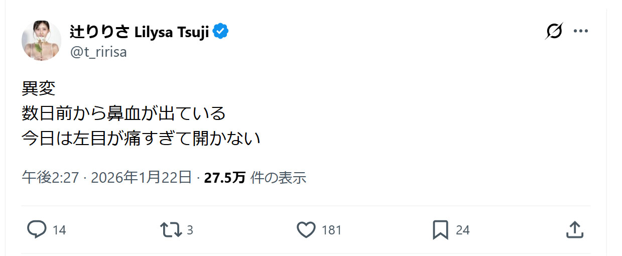 辻りりさのXから