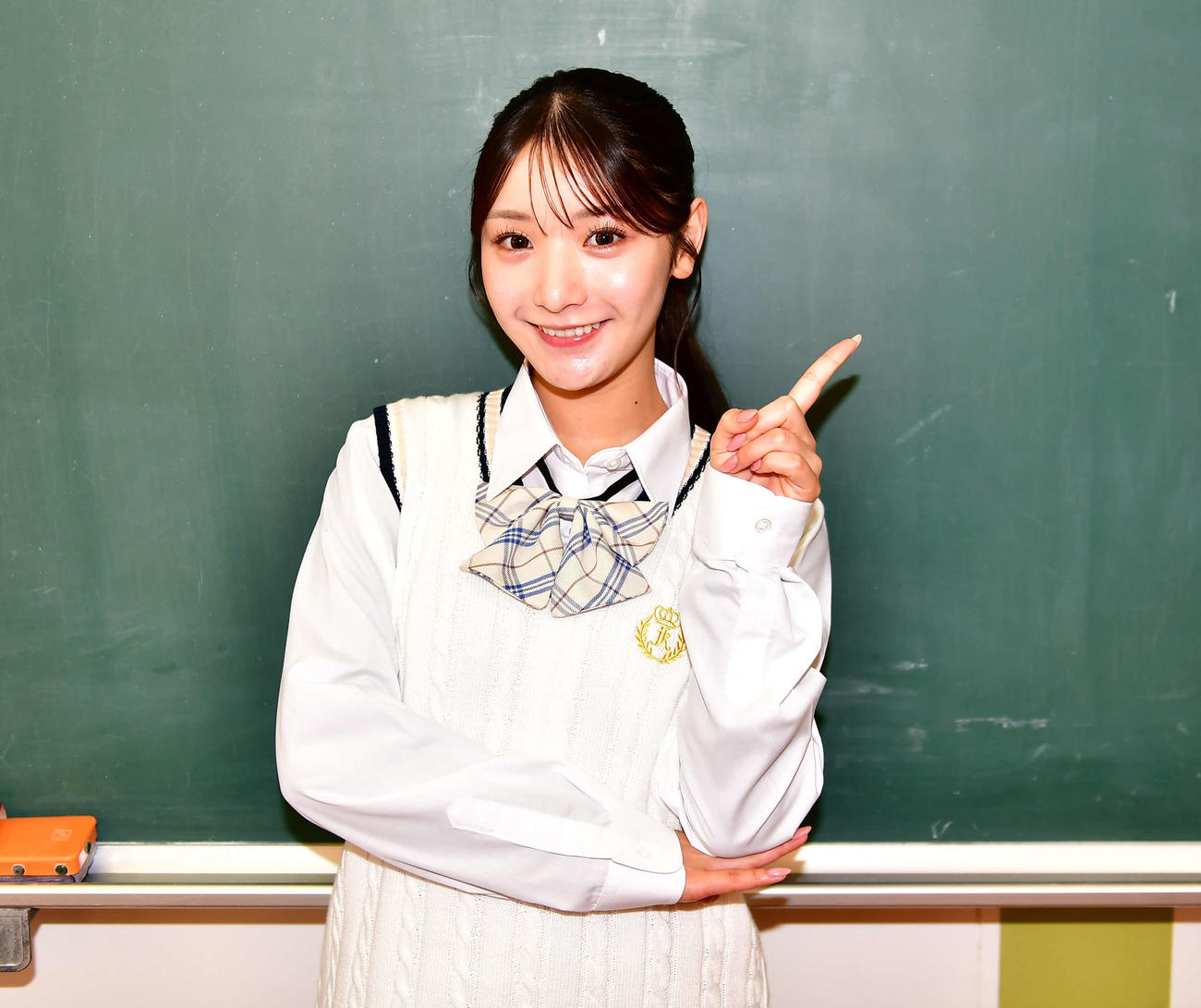 千葉テレビの連続ドラマ「徒然なるままに、短歌部。」で大和田南那とダブル主演を務める藤園麗（撮影・松尾幸之介）