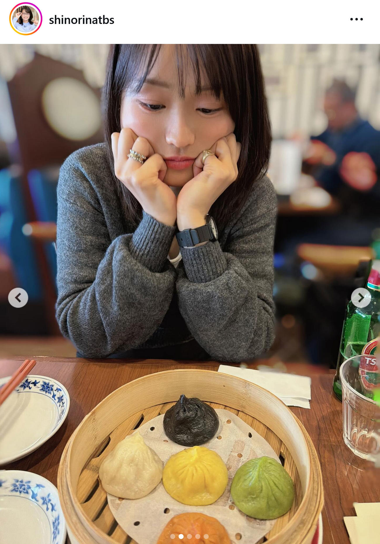 篠原梨菜アナのインスタグラムから
