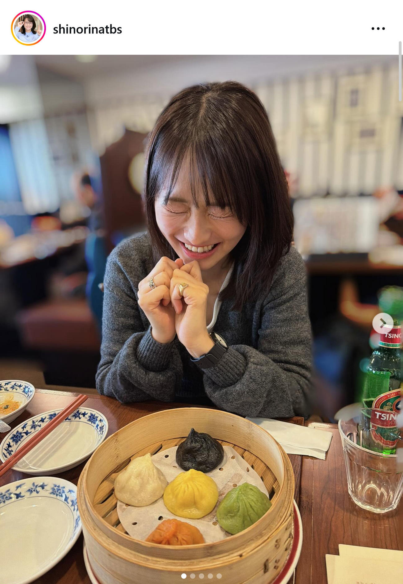篠原梨菜アナのインスタグラムから
