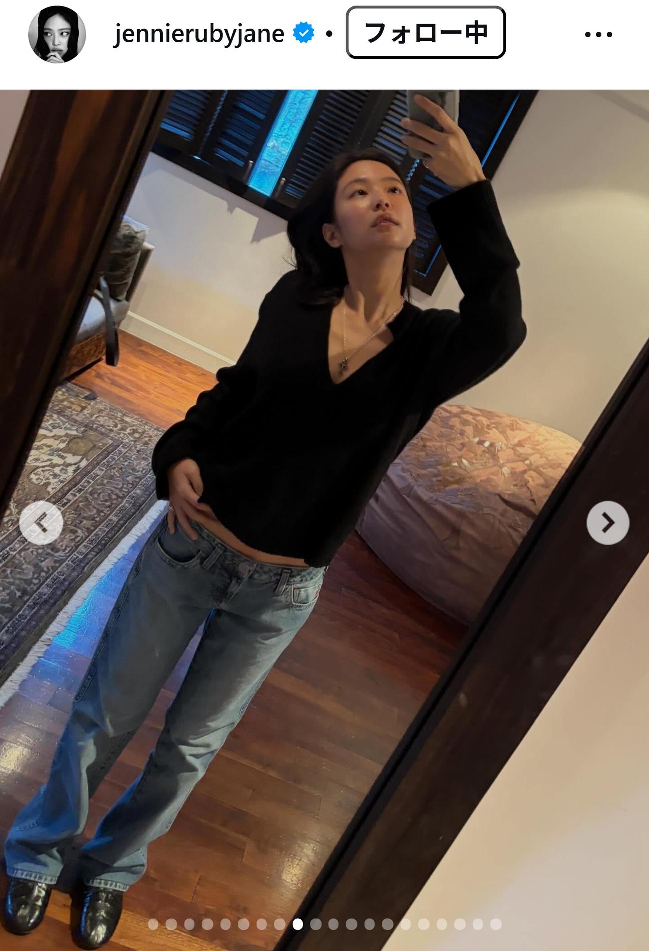 BLACKPINKのJENNIEのインスタグラムから