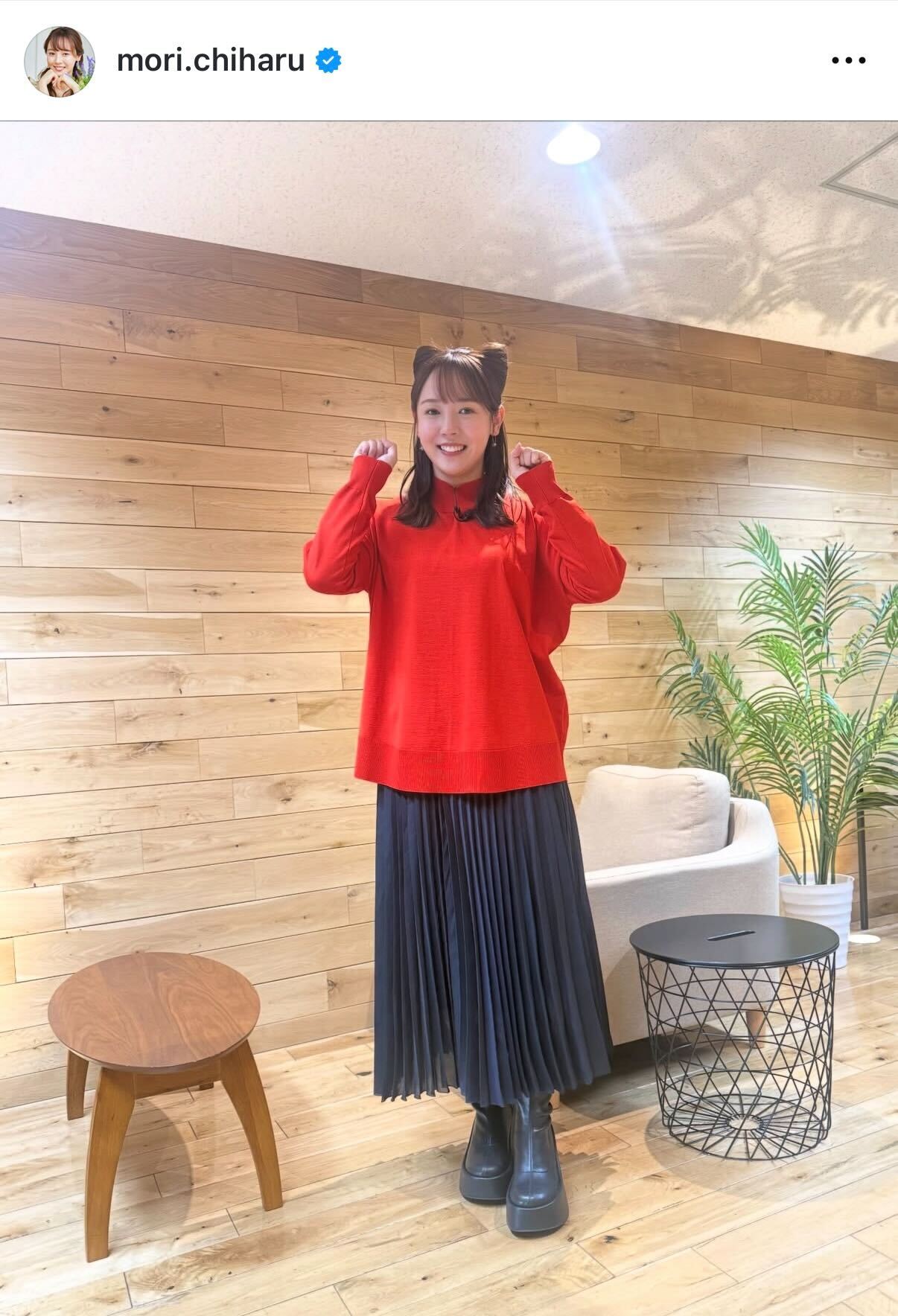 森千晴アナのインスタグラムから