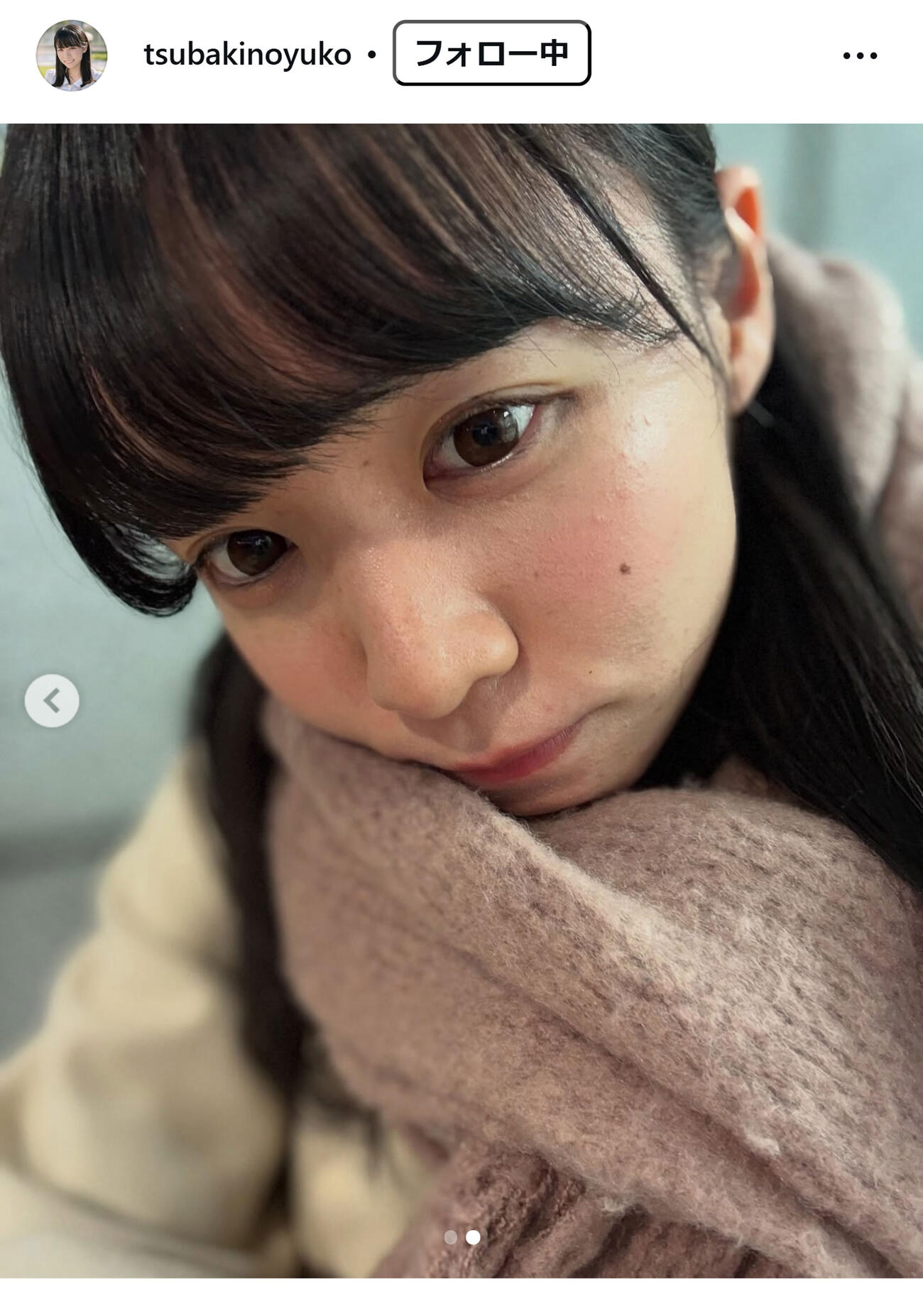 椿野ゆうこのインスタグラムから