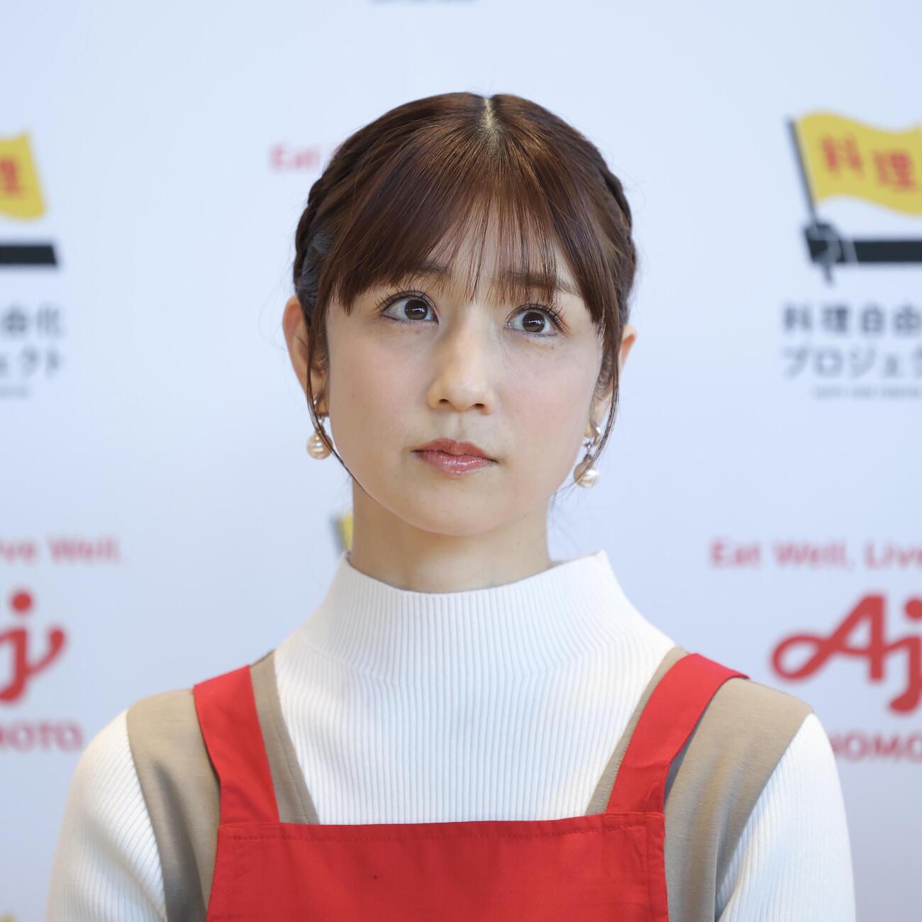 料理のねばべき展メディア発表会に臨む小倉優子（撮影・河田真司）