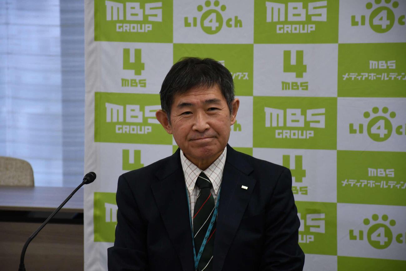 虫明洋一MBSテレビ社長（撮影・阪口孝志）