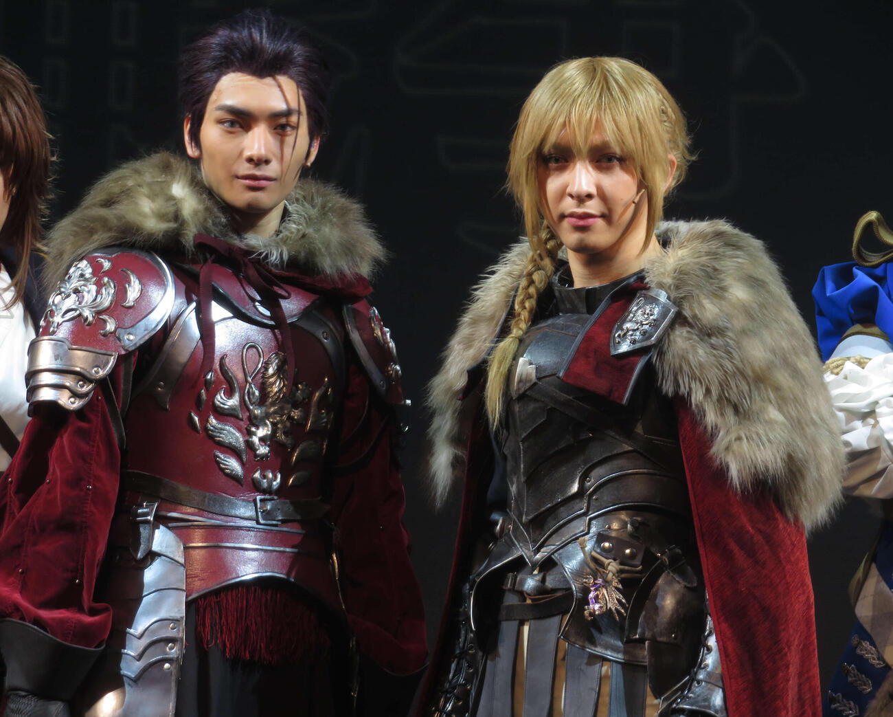 舞台「FINAL FANTASY BRAVE EXVIUS　幻影戦争　THE STAGE 2」ゲネプロ取材会に出席した、原因は自分にある。の武藤潤とM！LKの吉田仁人（右）