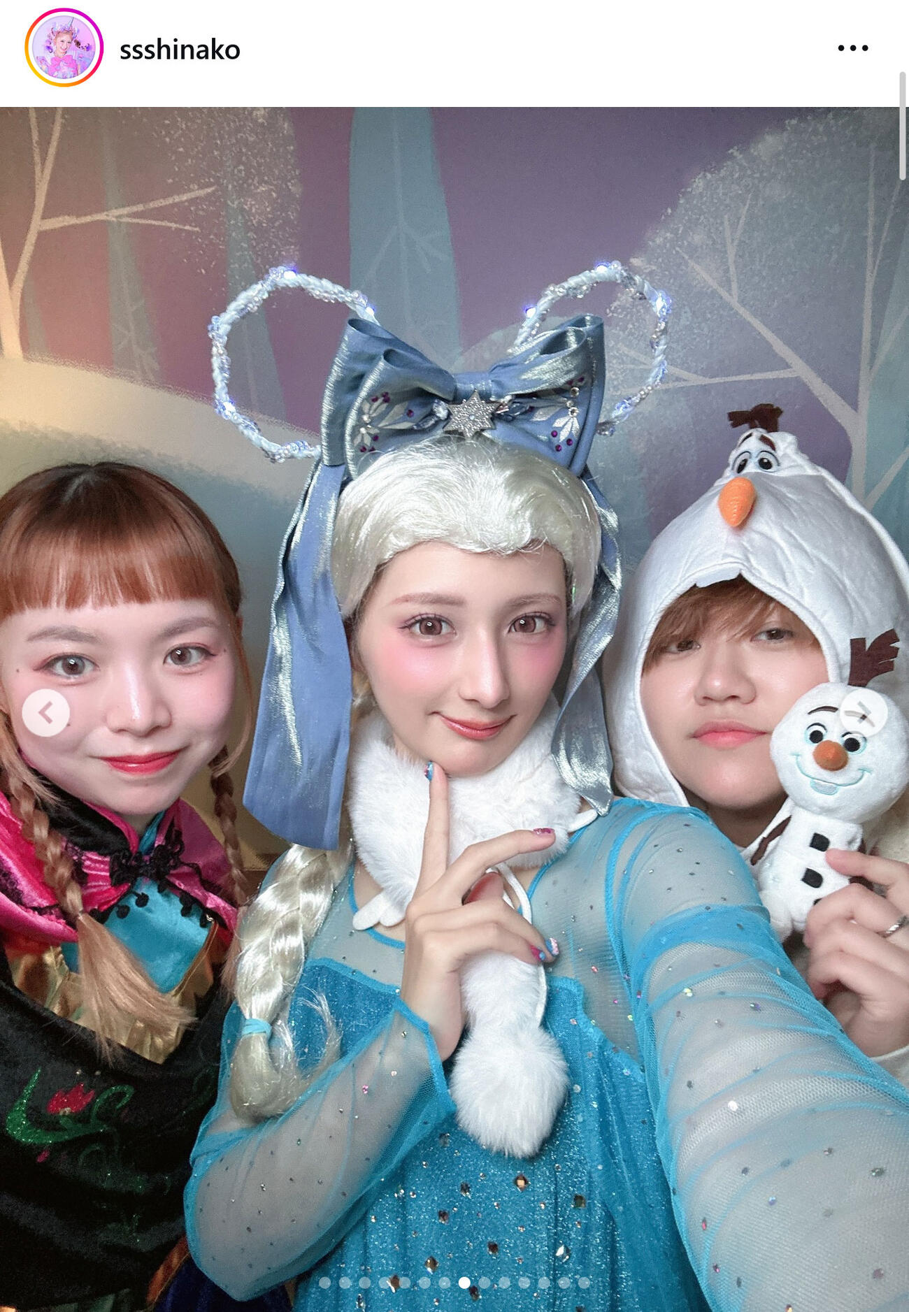 しなこのインスタグラムから