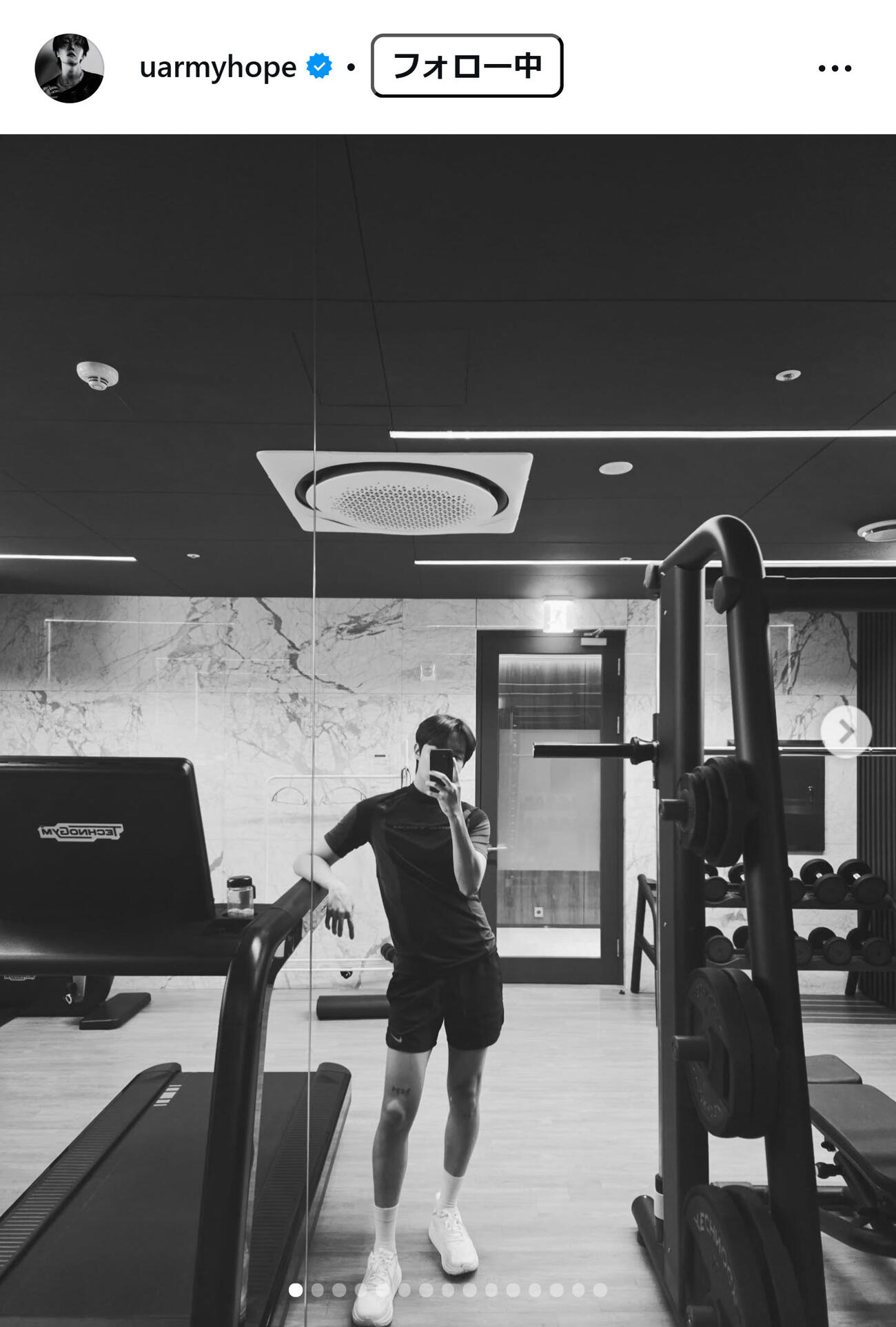 J－HOPEのインスタグラムから