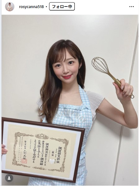 藤田かんなのインスタグラムから