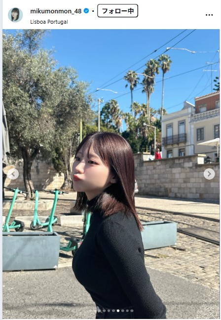 田中美久のインスタグラムから
