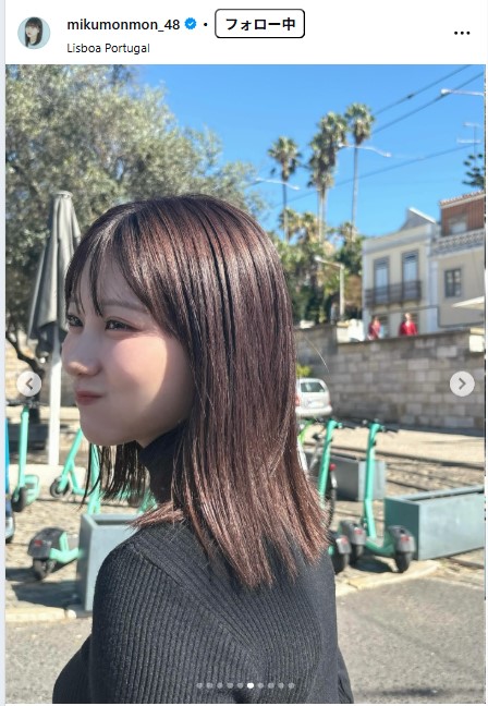 田中美久のインスタグラムから