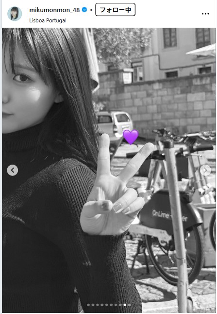 田中美久のインスタグラムから