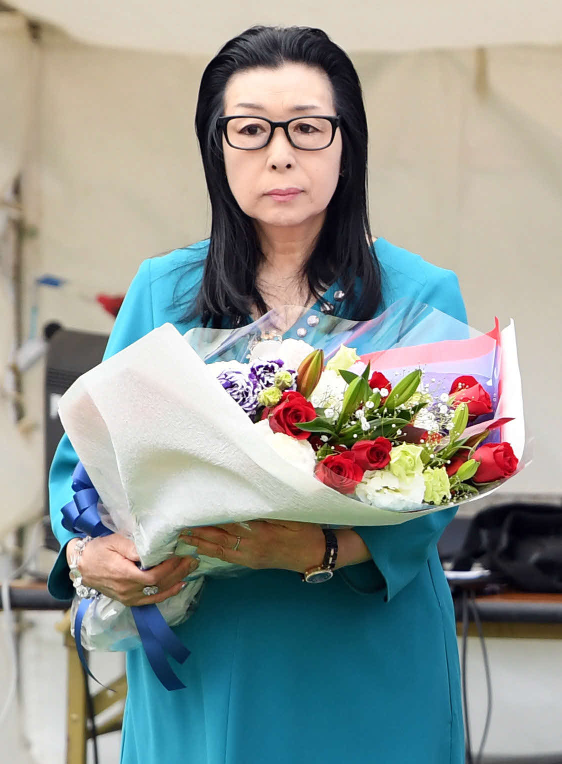 J1　横浜対仙台　プレゼンターで姿を見せた矢部美穂の母文子さん（2019年3月撮影）