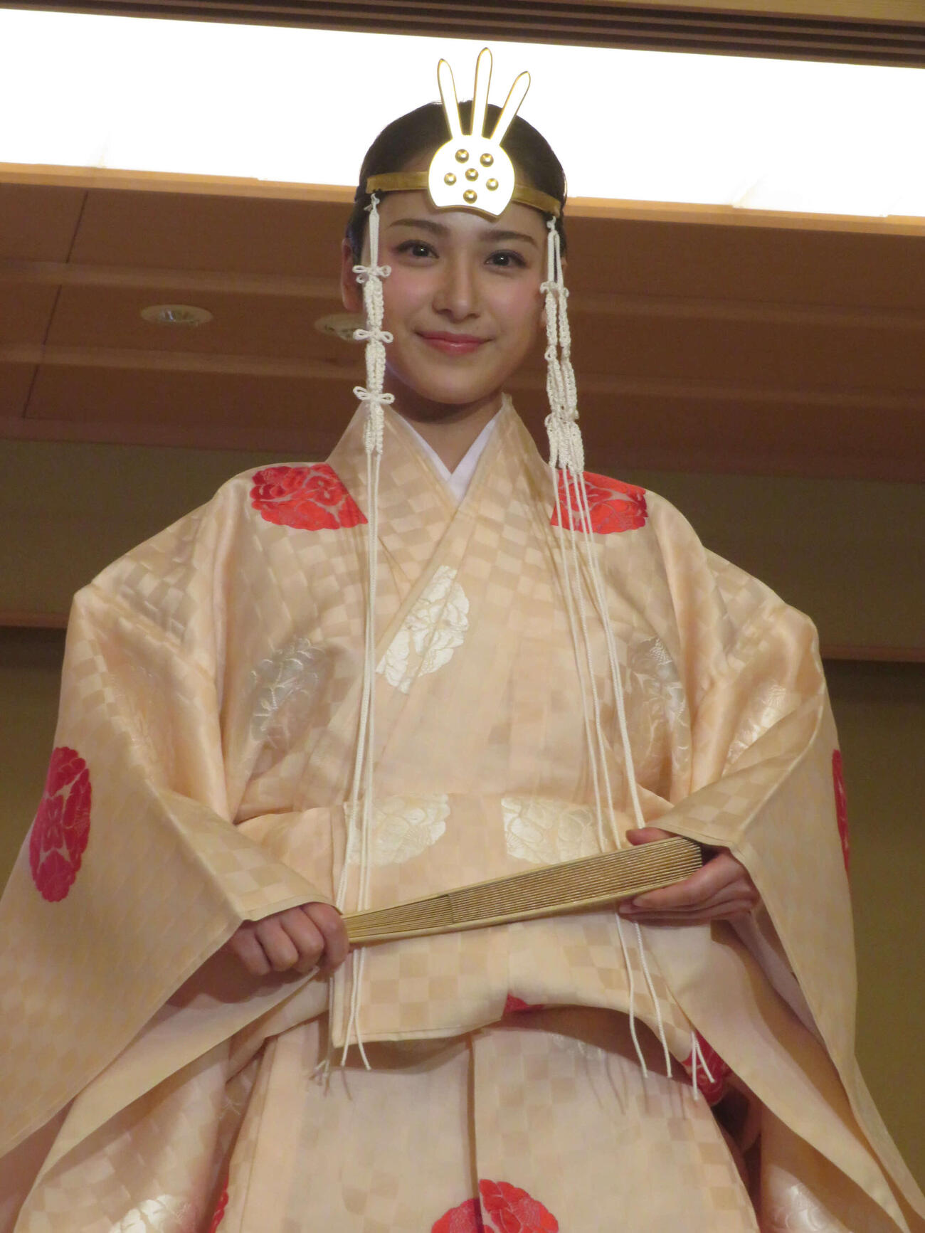 水天宮節分祭に参加した平祐奈（撮影・川田和博）