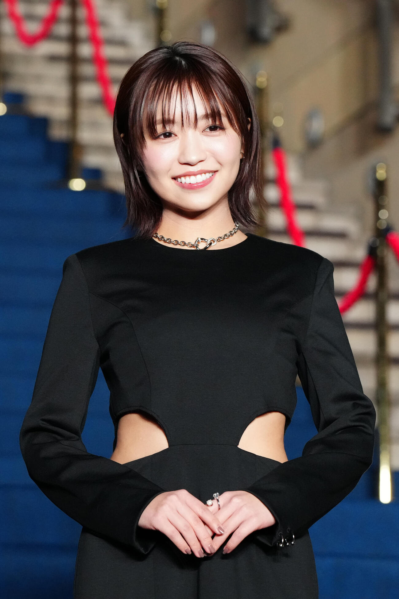 映画「教場Requiem」のカーペットアライバルイベントに臨む大原優乃（撮影・江口和貴）