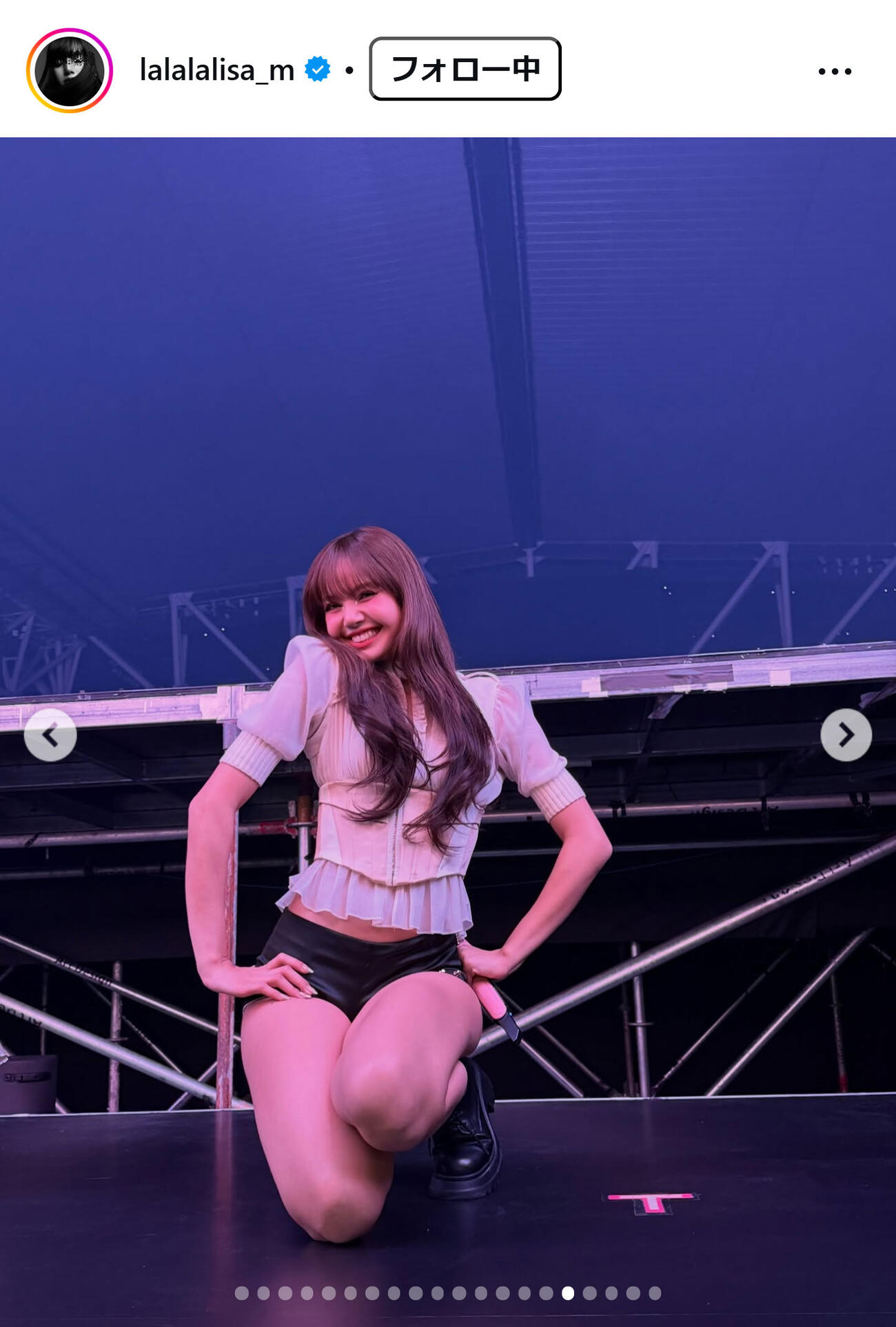 BLACKPINKリサのインスタグラムから