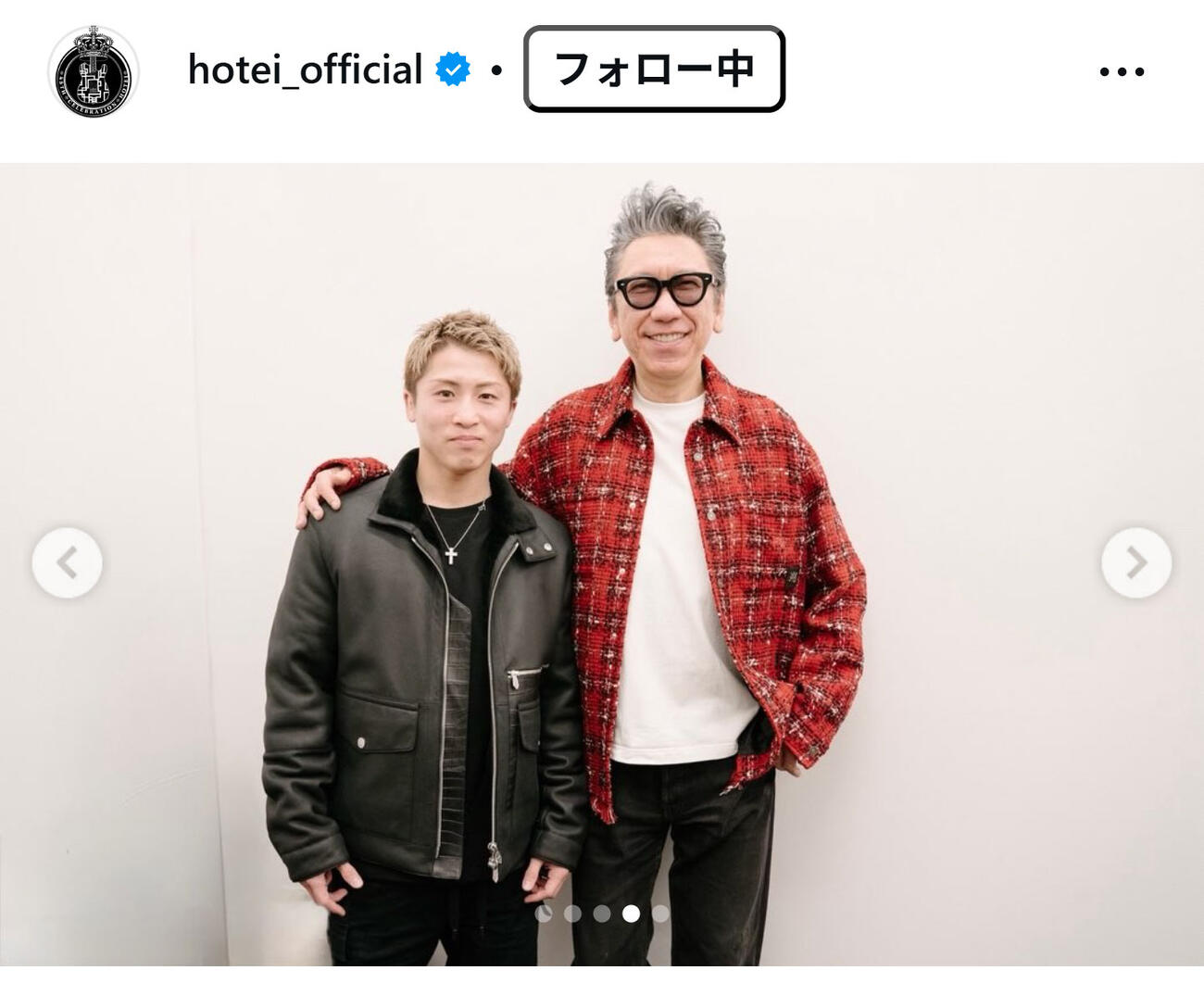 布袋寅泰のインスタグラムから