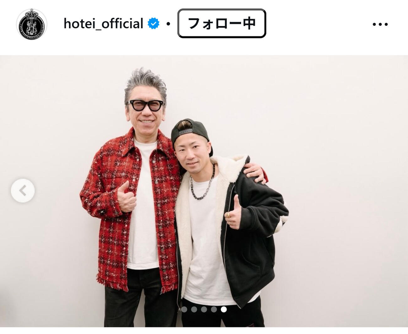 布袋寅泰のインスタグラムから